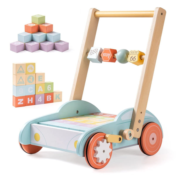 Wooden Baby Walker - Multifunctional Learning Push Toy