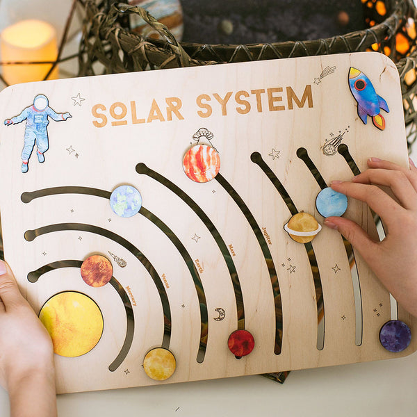 Educational Wooden Puzzle - Solar System Exploration for Kids