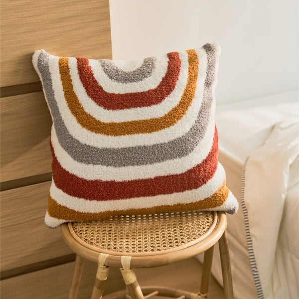 Rainbow Pillow Half-Velvet Sofa Decoration Cushion Cover