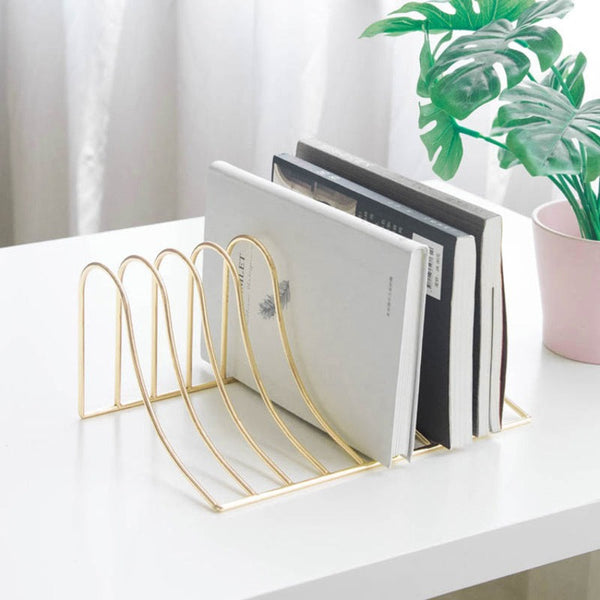 Nordic Wrought Iron Book Storage Organizer