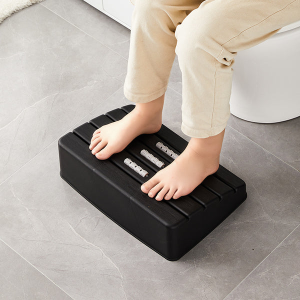 Sleek Office Desk Footstool - White/Black Options